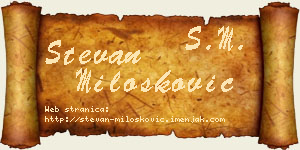Stevan Milošković vizit kartica